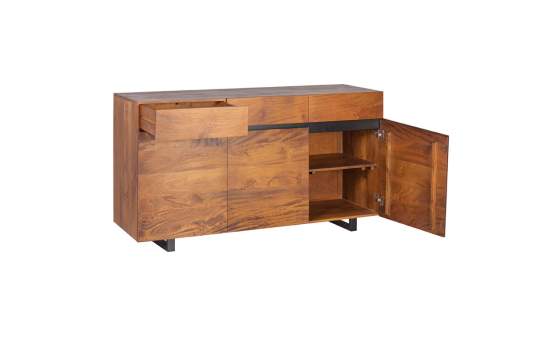 Buffet Industrial Madera y Forja 3 Puertas 3 Cajones Munich