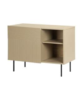 Buffet Pequeño 1 Puerta Diseño Acanalado Color Beige Bester