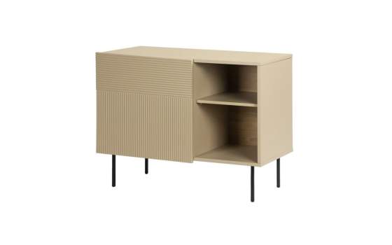 Buffet Pequeño 1 Puerta Diseño Acanalado Color Beige Bester