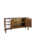 Buffet Puertas Bicolor Blanco Nogal Estilo Colonial Artict