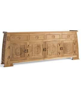 Buffet Salon 4 Puertas 4 Cajones Madera Teca Actual Aness