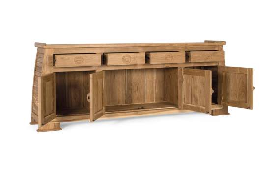 Buffet Salon 4 Puertas 4 Cajones Madera Teca Actual Aness