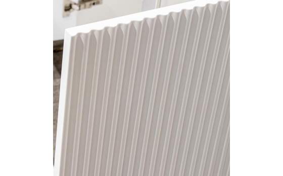 Buffet Salon Moderno Blanco 4 Puertas Acanaladas Aisain