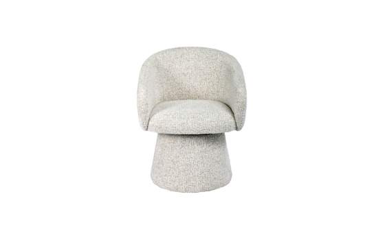 Butaca Actual Giratoria Tapizada Chenilla Beige - Serie Ciro
