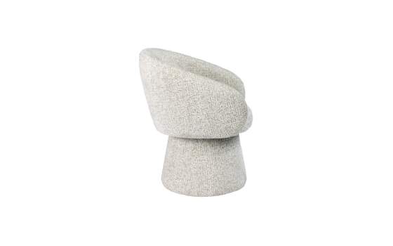 Butaca Actual Giratoria Tapizada Chenilla Beige - Serie Ciro