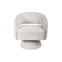 Butaca Actual Giratoria Tapizada Chenilla Beige - Serie Naia