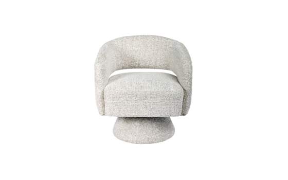 Butaca Actual Giratoria Tapizada Chenilla Beige - Serie Naia