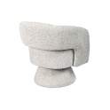 Butaca Actual Giratoria Tapizada Chenilla Beige - Serie Naia