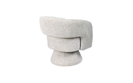 Butaca Actual Giratoria Tapizada Chenilla Beige - Serie Naia