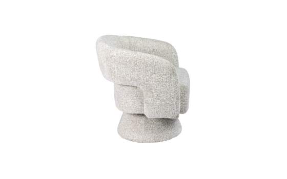 Butaca Actual Giratoria Tapizada Chenilla Beige - Serie Naia