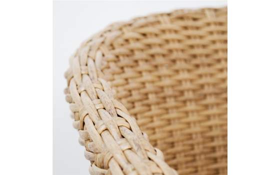 Butaca Aluminio Rattan Sintetico Miel Diseño moderno Aubaud