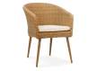 Butaca Aluminio Rattan Sintetico Miel Diseño moderno Aubaud