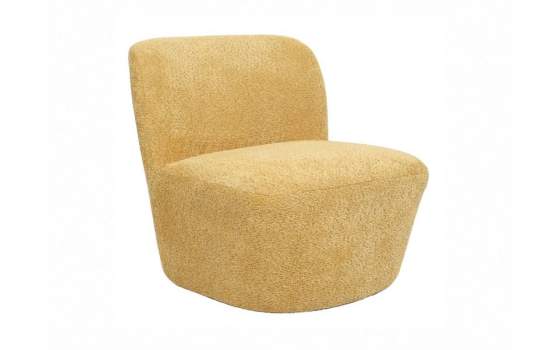 Butaca Baja Tapizada Rizo Color Mostaza Serie Abuster Butaca Baja Tapizada Rizo Color Mostaza Serie Abuster