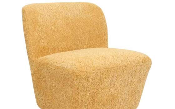Butaca Baja Tapizada Rizo Color Mostaza Serie Abuster Butaca Baja Tapizada Rizo Color Mostaza Serie Abuster
