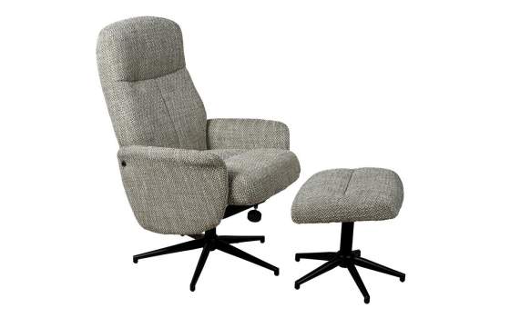 Butaca Giratoria con Reposapies Gris Verdoso - Serie Airy