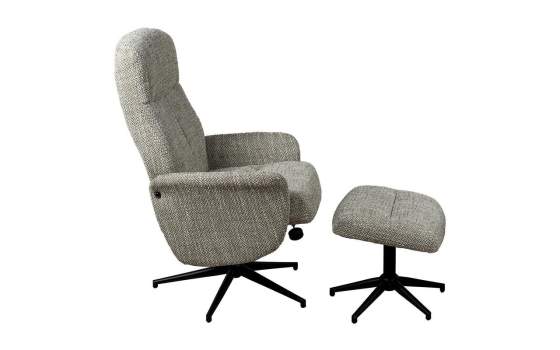 Butaca Giratoria con Reposapies Gris Verdoso - Serie Airy