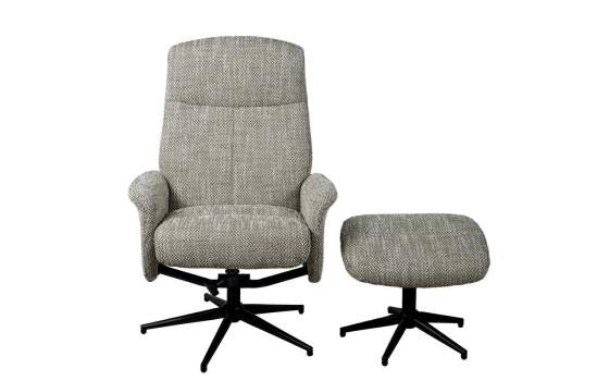 Butaca Giratoria con Reposapies Gris Verdoso - Serie Airy