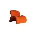 Butaca Moderna Baja Para Salon Tapizada Naranja Aprivas