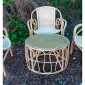 Butaca Moderna Rattan Natural Cojin Serie Aticos