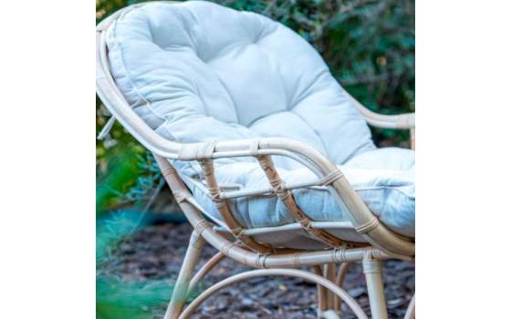 Butaca Rattan Natural con Cojin Terraza y Jardin Serie Aticos