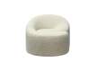 Butaca Redonda Moderna Tela Rizo Beige - Serie Ibal