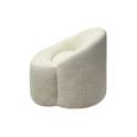 Butaca Redonda Moderna Tela Rizo Beige - Serie Ibal