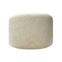 Butaca Redonda Moderna Tela Rizo Beige - Serie Ibal