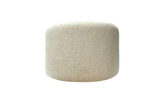 Butaca Redonda Moderna Tela Rizo Beige - Serie Ibal