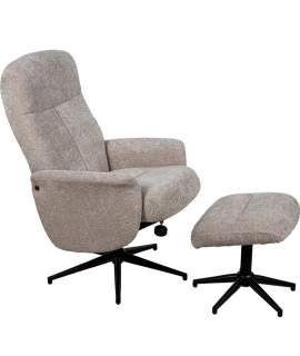 Butaca Relax Giratoria Tapizado Marron Claro Airy