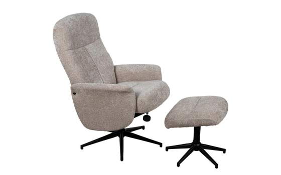 Butaca Relax Giratoria Tapizado Marron Claro Airy