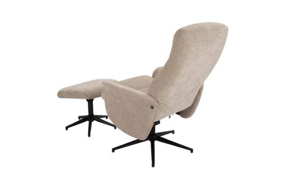 Butaca Relax Giratoria Tapizado Marron Claro Airy