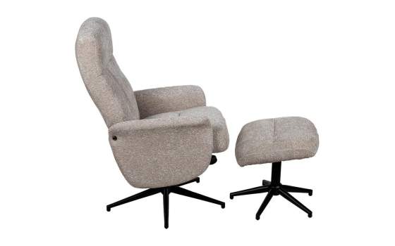 Butaca Relax Giratoria Tapizado Marron Claro Airy