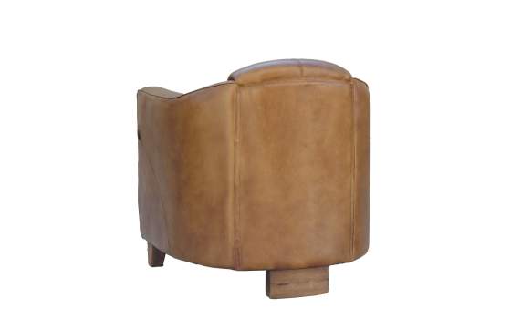 Butaca Relax Para Salon de Piel y Madera Serie New Boston