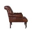 Butaca Salon Clasica Piel Marron Serie Archerver