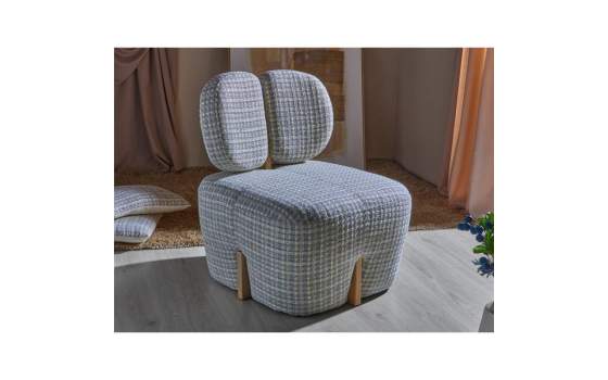 Butaca Salon Madera y Tapizado Azulon Serie Arhoa