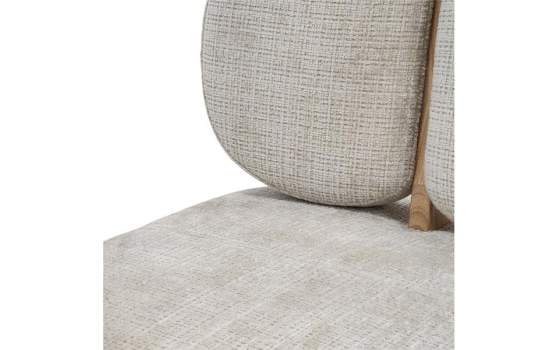 Butaca Salon Madera y Tapizado Beige Serie Arhoa