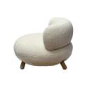 Butaca Salon Moderna Beige Pata Madera - Serie Ibal