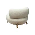 Butaca Salon Moderna Beige Pata Madera - Serie Ibal