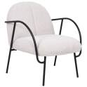 Butaca Salon Moderna Tapizada Beige y Metal - Serie Adalit