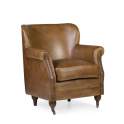 Butaca Salon Piel Marron Estilo Retro Vintage Serie Ayrer