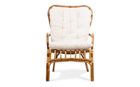 Butaca Salon Ratan Natural con Cojin Serie Abanico