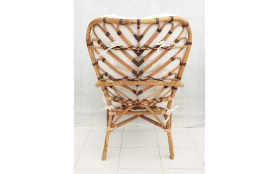 Butaca Salon Ratan Natural con Cojin Serie Abanico