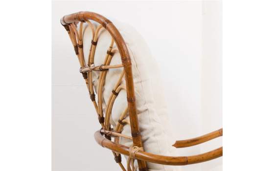 Butaca Salon Ratan Natural con Cojin Serie Abanico