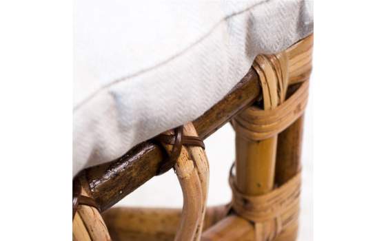 Butaca Salon Ratan Natural con Cojin Serie Abanico