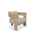 Butaca Salon Teca Asiento Respaldo Tapizado - Serie Ardey