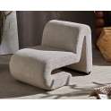 Butaca Sillón Eme Tejido Rizo Suave Beige Serie Adesin