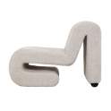 Butaca Sillón Eme Tejido Rizo Suave Beige Serie Adesin