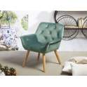 Butaca Sillón Terciopelo Capitonee Turquesa Saoul