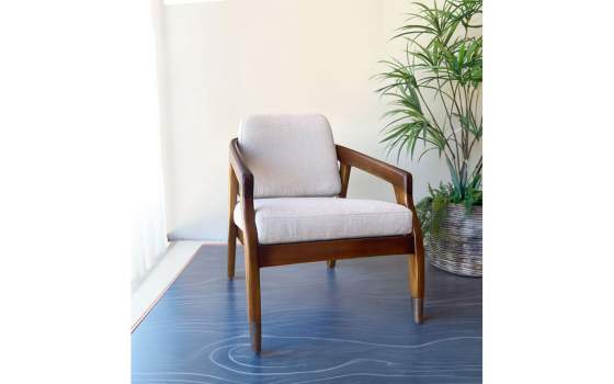 Butaca sillon Colonial Actual Madera Maciza Con Cojines