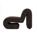 Butaca Sillon Eme Tejido Rizo Largo Marron Serie Adesin